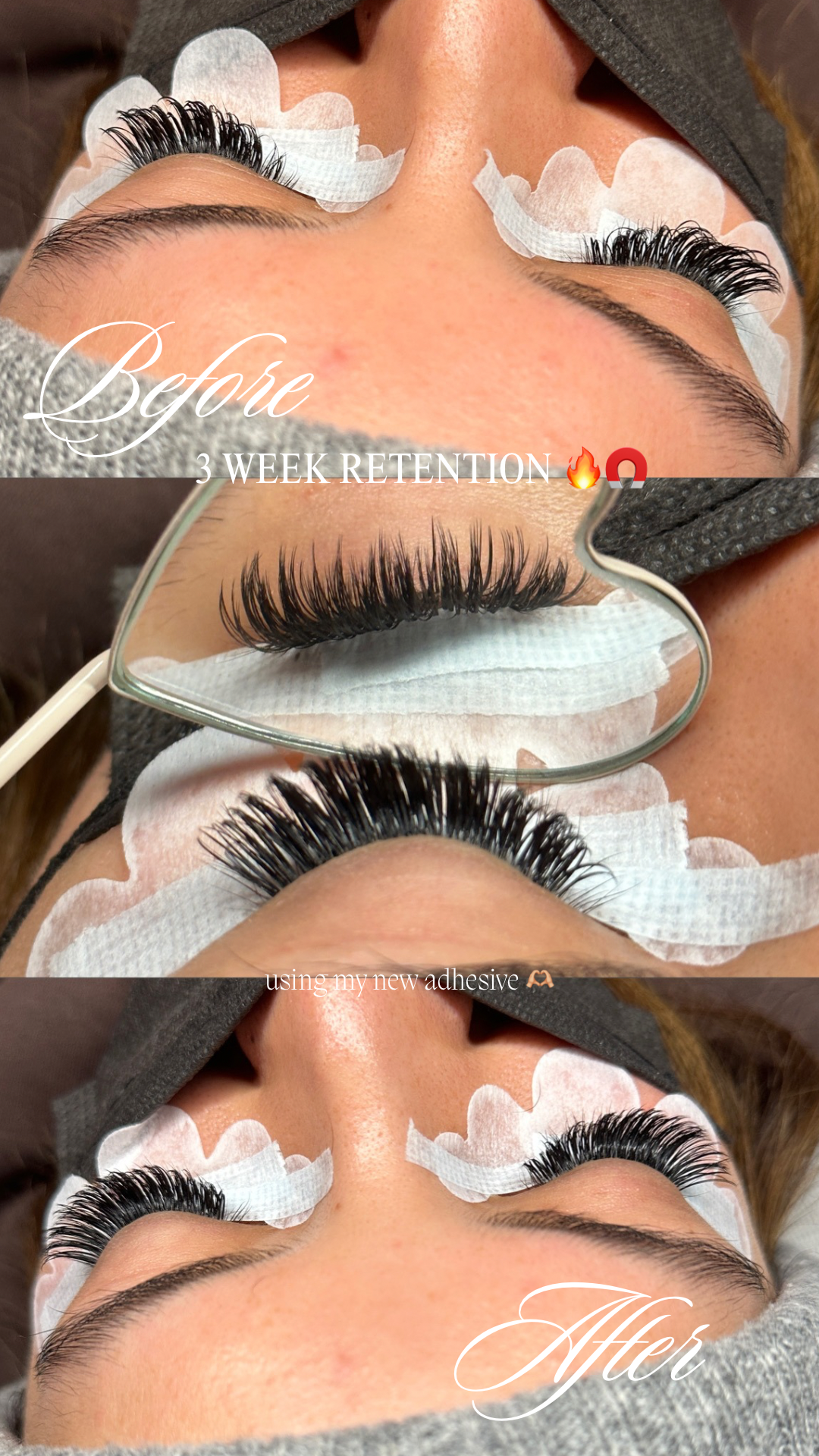 Wrapped Lash Adhesive